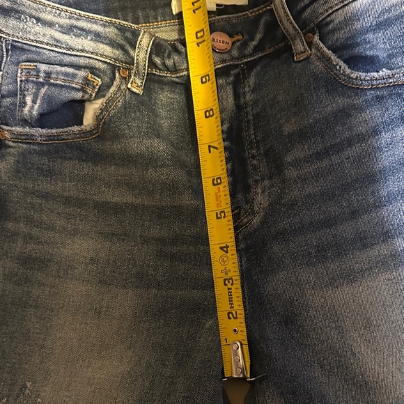 A24. Risen women’s distressed Denim Wide Leg Jeans size 29 - Picture 9 of 10